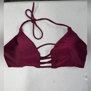 Maroon Bikini Top